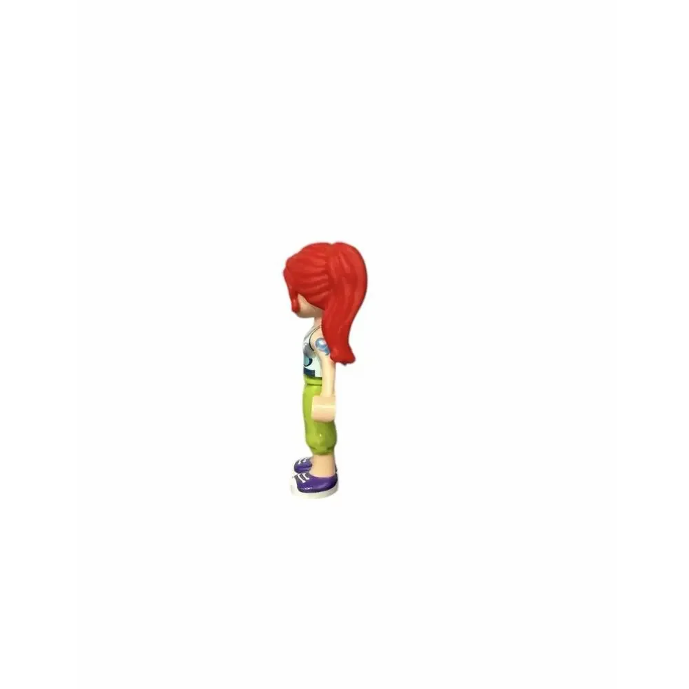 LEGO Friends Minifigure Mia (frnd0367) Crop Top Lime Green Pants Red Hair